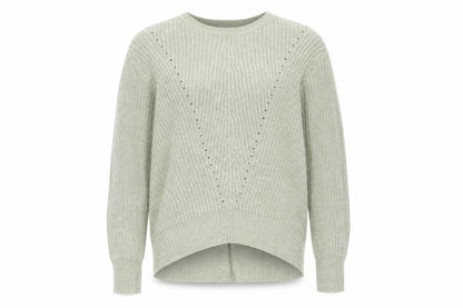 Front view of Peacocks women’s green jumper, size S