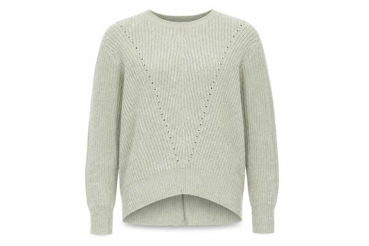 Front view of Peacocks women’s green jumper, size S