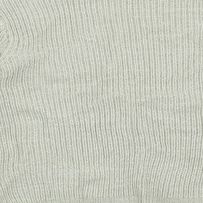 Brand and care label for Peacocks women’s green jumper, size S