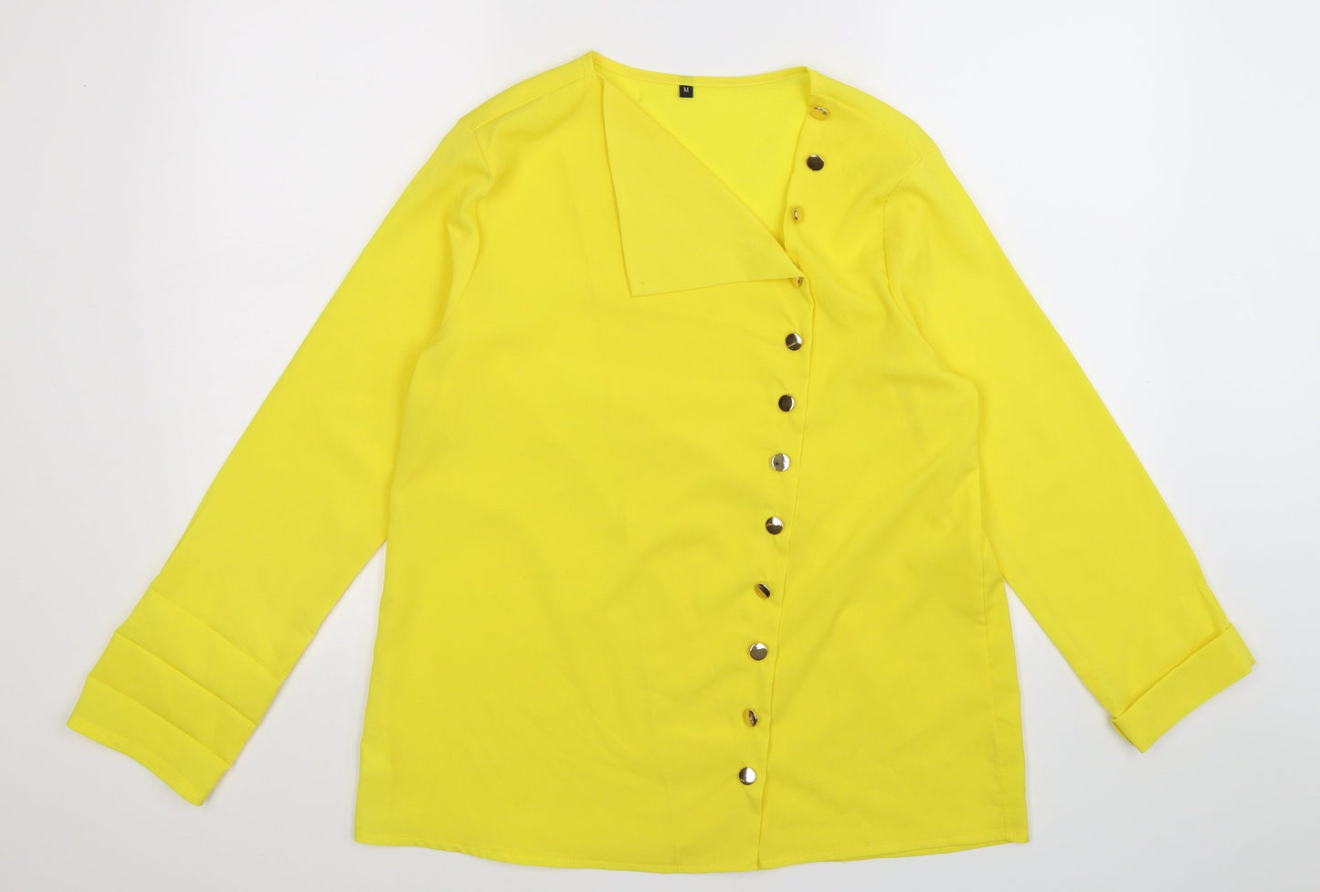 Preworn Womens Yellow   Basic Button-Up Size M