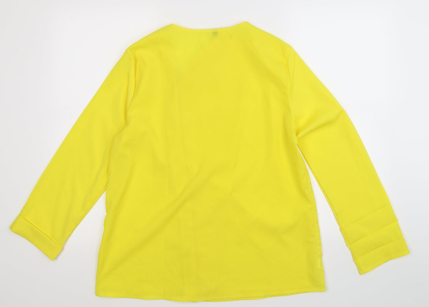 Preworn Womens Yellow   Basic Button-Up Size M