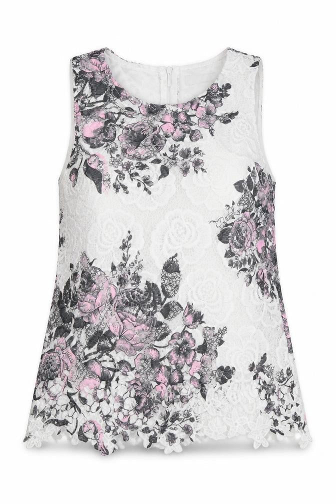 Select Womens Multicoloured Floral  Basic Tank Size 6