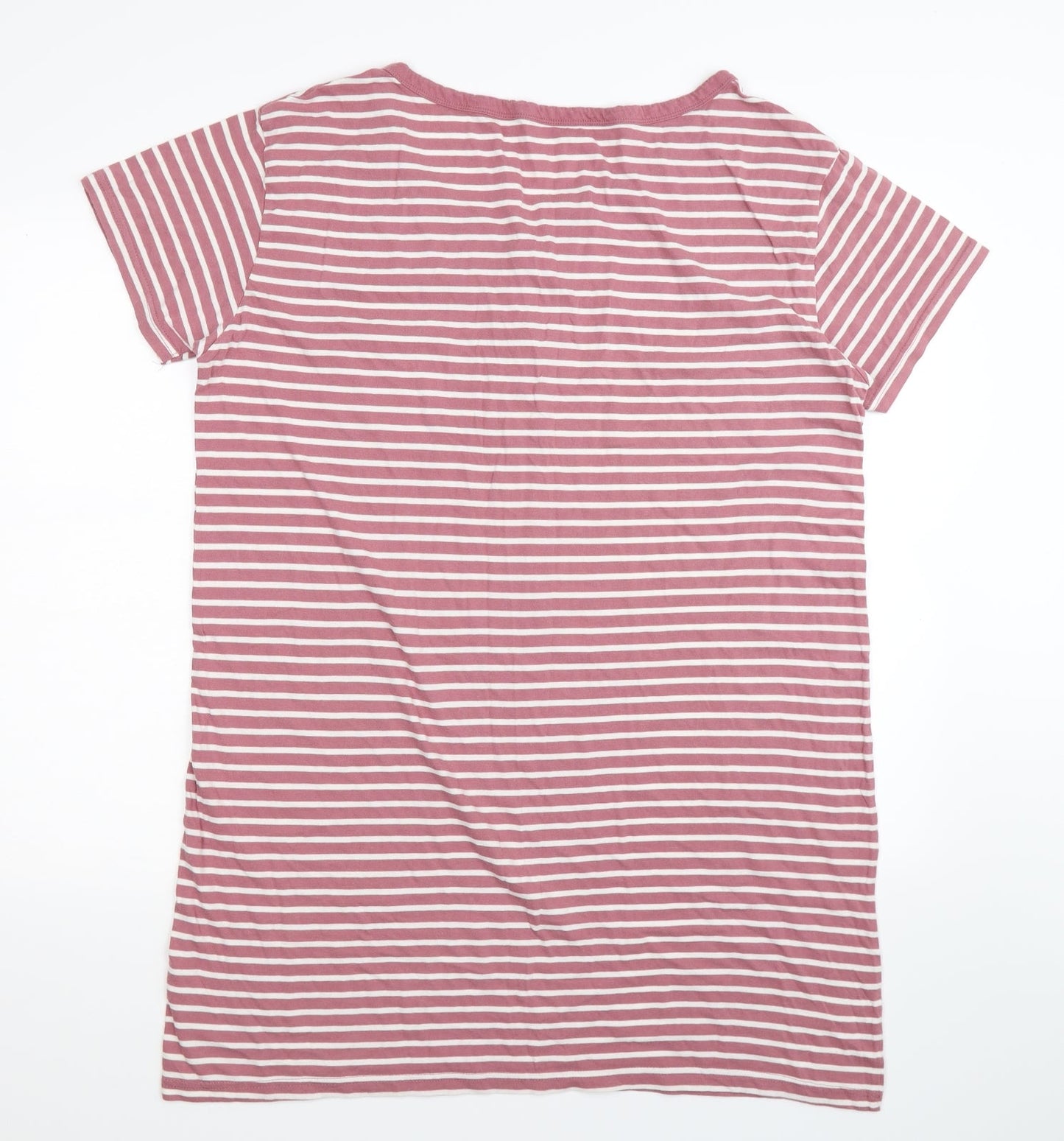 Primark Womens Pink Striped  T-Shirt Dress  Size 14