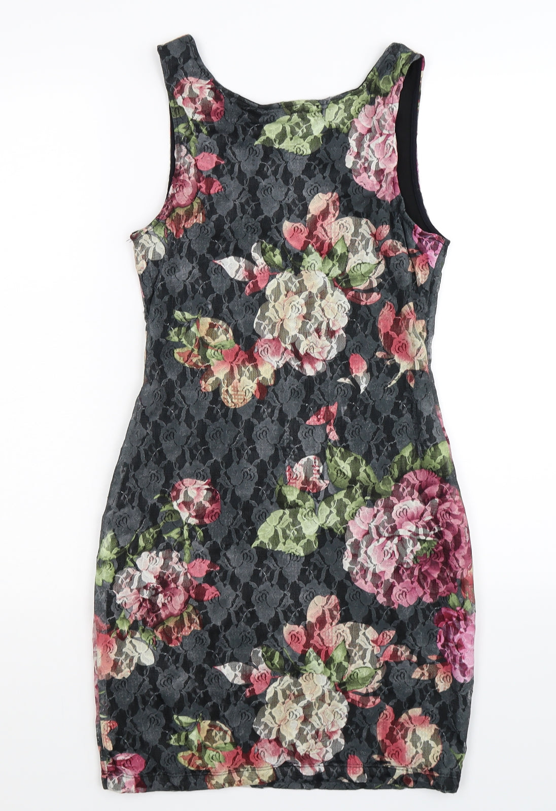 Preworn Womens Multicoloured Floral  Bodycon  Size S