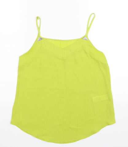 Additional front view of Cameo Rose women’s green basic tank, size UK 10