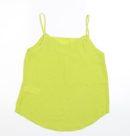 Back view of Cameo Rose women’s green basic tank, size UK 10