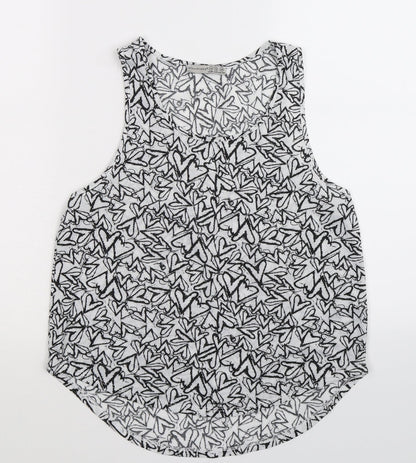 Additional front view of Atmosphere women’s white basic tank, size UK 10