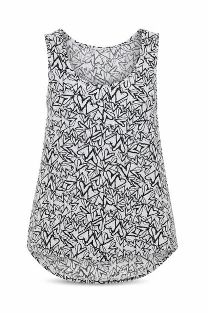Front view of Atmosphere women’s white basic tank, size UK 10