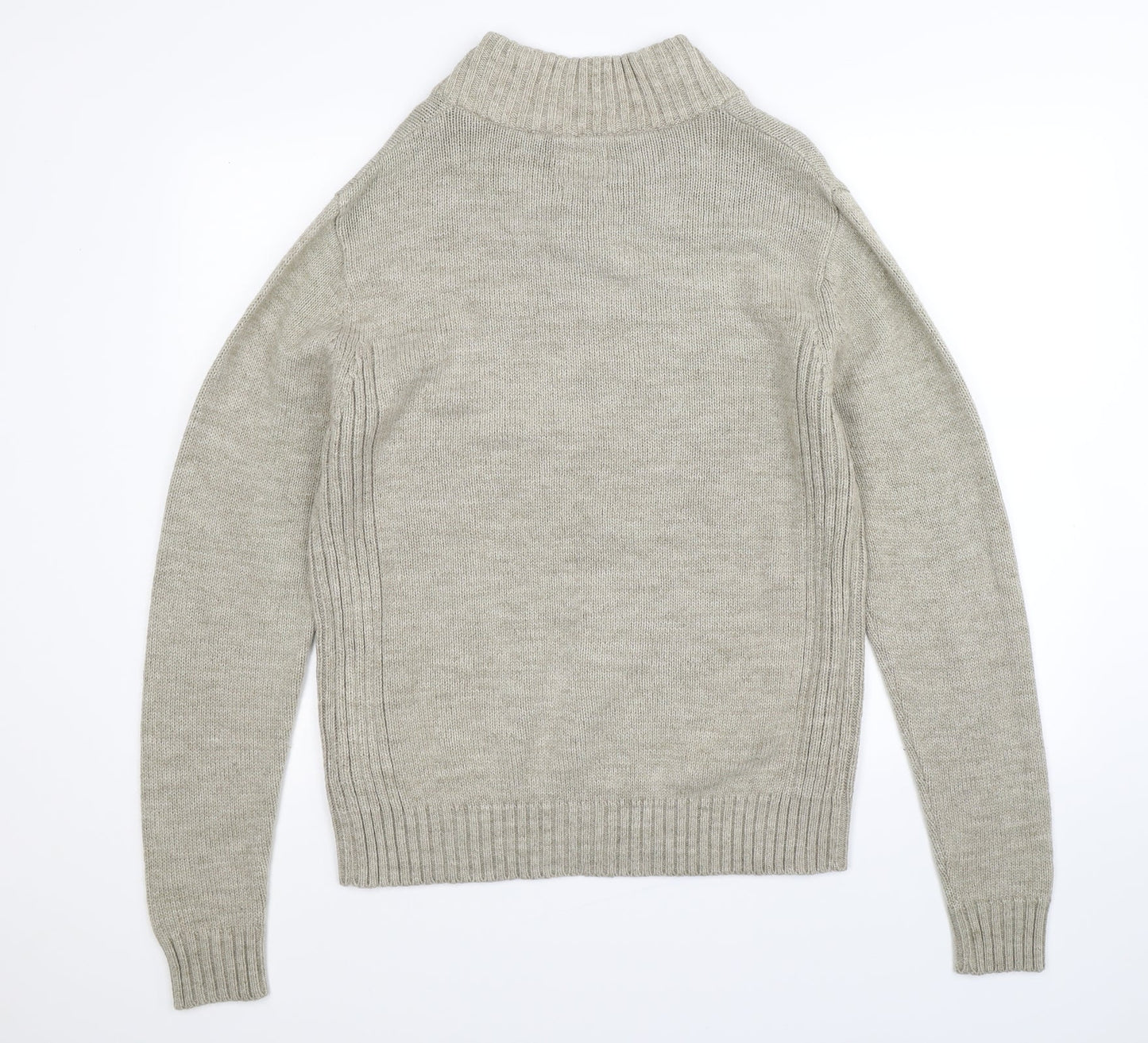 Ambrose Mens Beige  Knit Pullover Jumper Size M