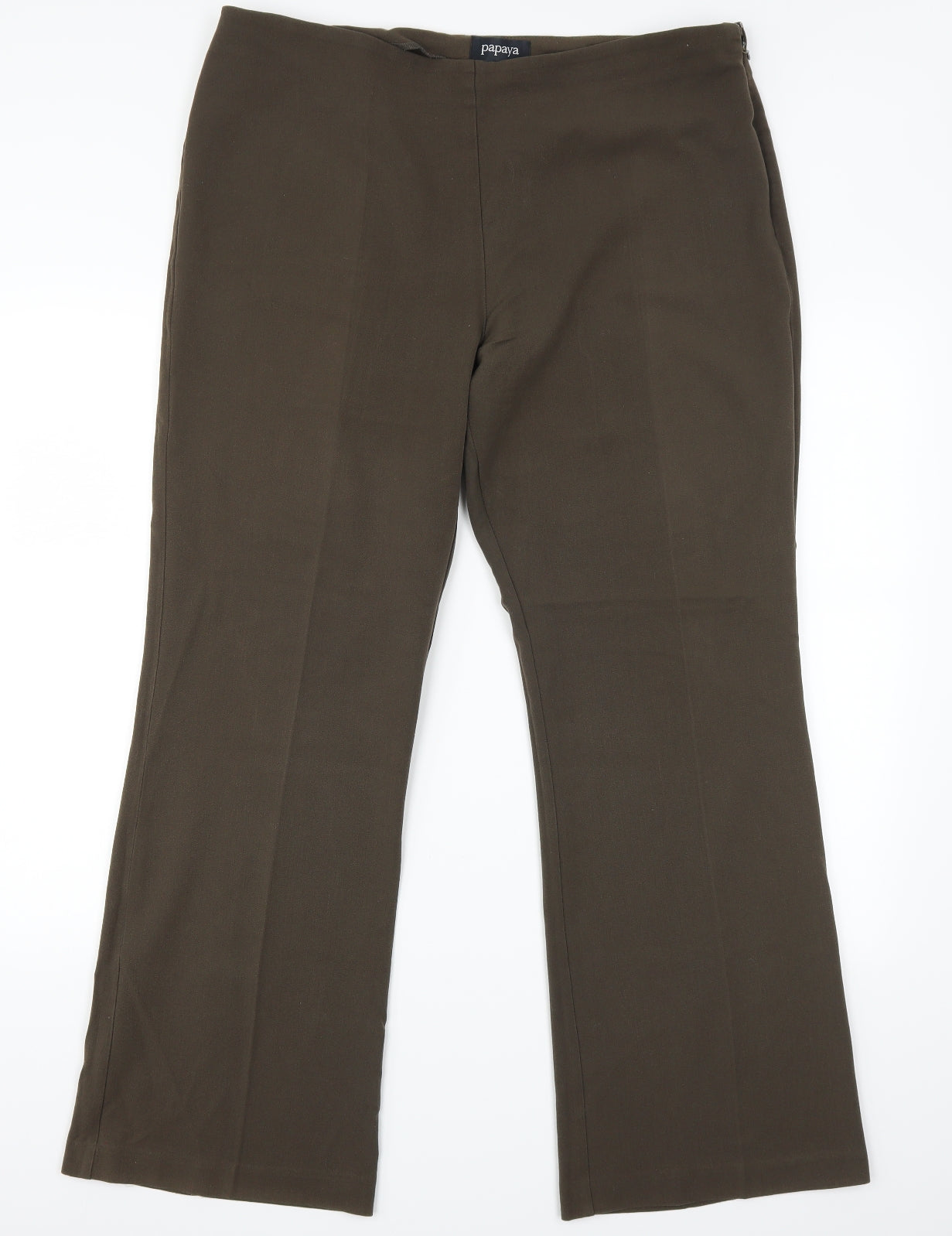 Papaya Womens Brown   Sweatpants Trousers Size 16 L29 in