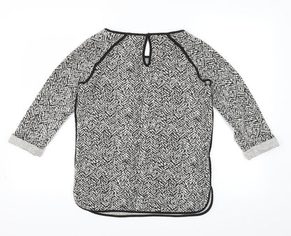Back view of Next women’s black polka dot jumper, size UK 8