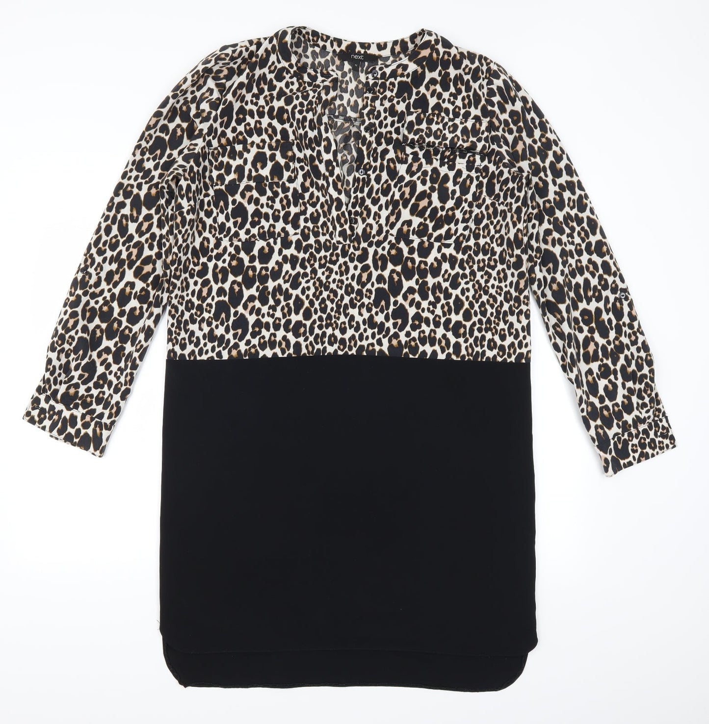 NEXT Womens Black Animal Print  Mini  Size 12