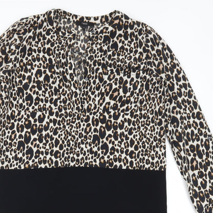 Preloved NEXT Womens Black Animal Print  Mini  Size 12 - Detail