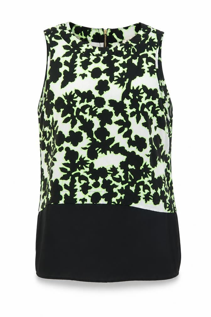 River Island Womens Black Camouflage  Basic Tank Size 10