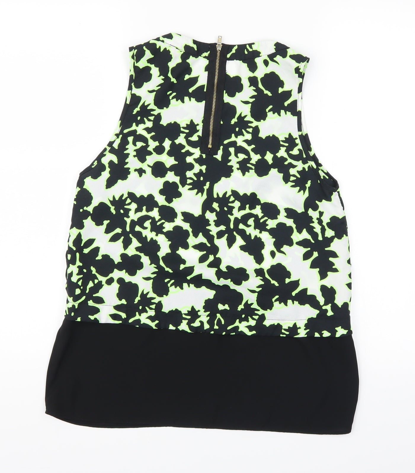 River Island Womens Black Camouflage  Basic Tank Size 10