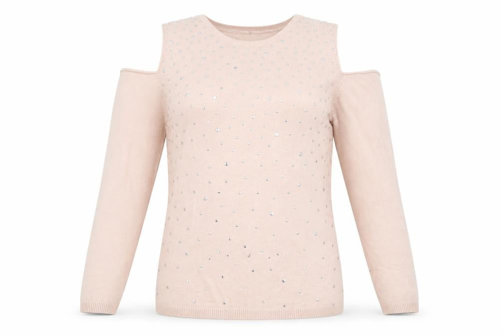 Atmosphere Womens Pink   Pullover Jumper Size 12  - cut out shoulders