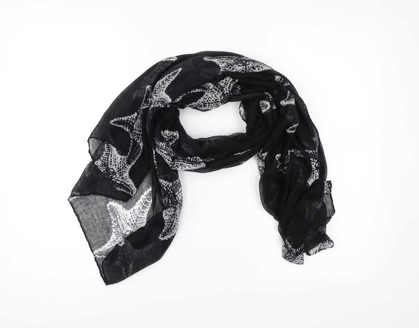 Preworn Womens Black    Scarf