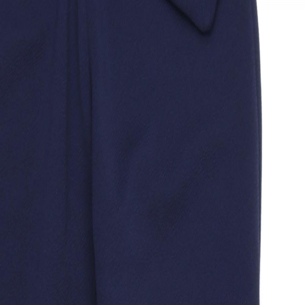PRETTYLITTLETHING Womens Blue  Rayon Bloomer Trousers Size 6 L26 in