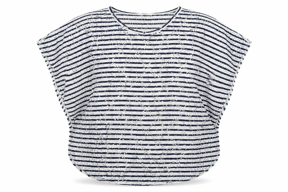 H&M Girls White Striped  Basic Blouse Size 13-14 Years