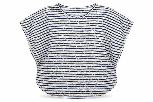 H&M Girls White Striped  Basic Blouse Size 13-14 Years