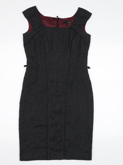 Next Womens Grey  Rayon A-Line  Size 6
