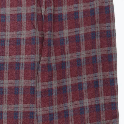 Brand and care label for Preworn women’s red trousers, size XL, 24-inch leg