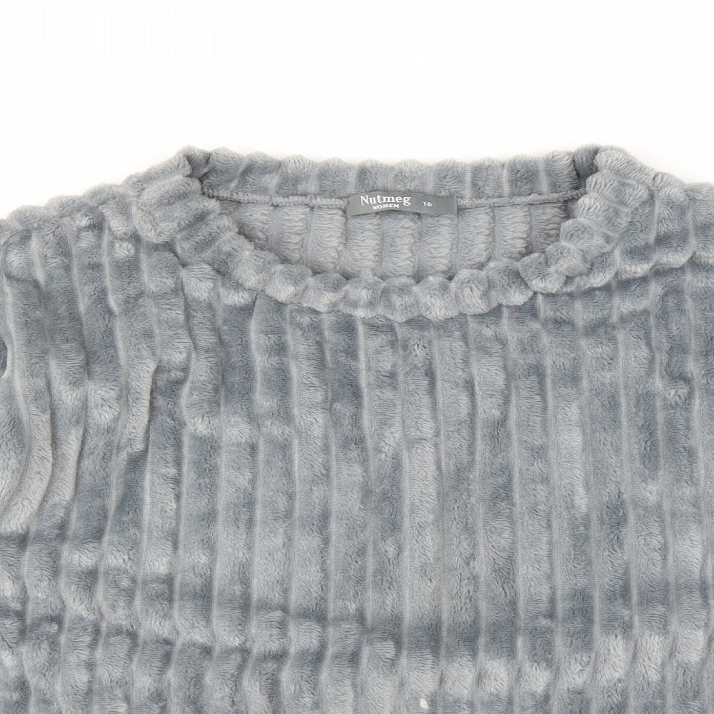 Nutmeg Womens Grey   Pullover Jumper Size 16