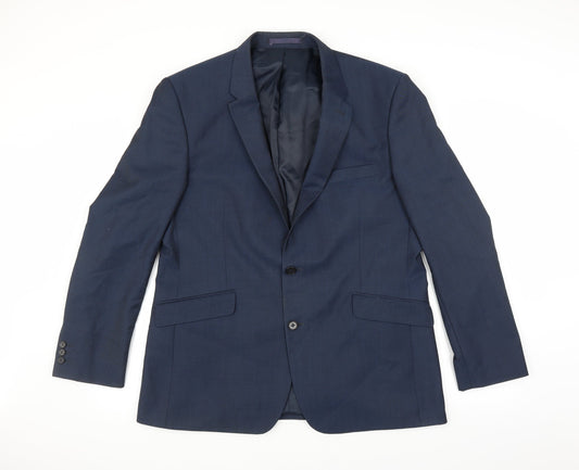 k.j Mens Blue   Jacket Suit Jacket Size 44