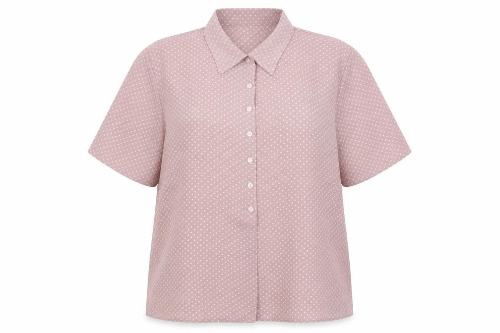 Elizabeth Shetton Womens Pink Polka Dot  Basic Button-Up Size 14