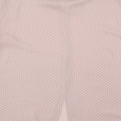 Brand and care label for Elizabeth Shetton women’s pink polka dot basic button-up, size UK 14