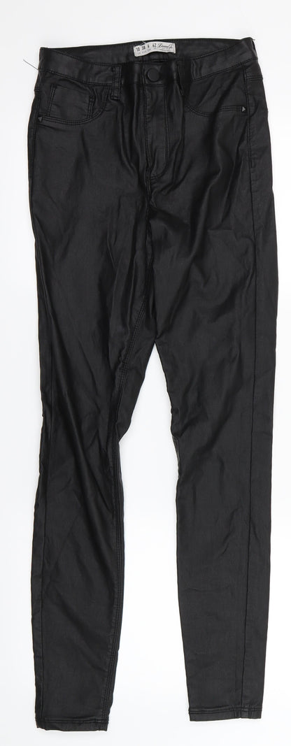 Additional front view of Denim Co women’s black jegging trousers, size UK 10, 28-inch leg