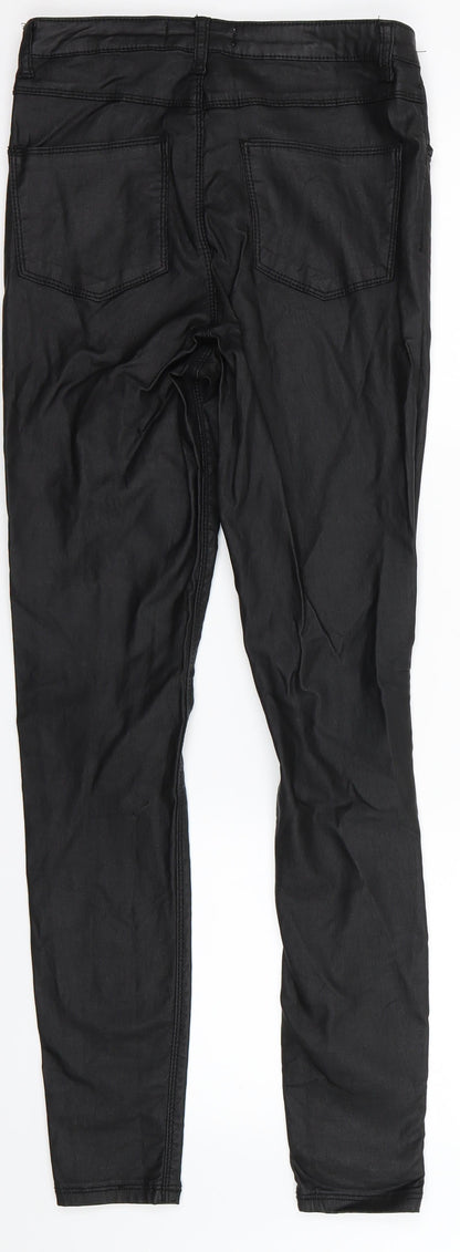 Back view of Denim Co women’s black jegging trousers, size UK 10, 28-inch leg