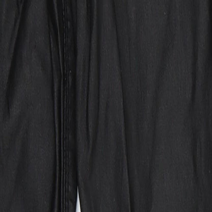 Brand and care label for Denim Co women’s black jegging trousers, size UK 10, 28-inch leg