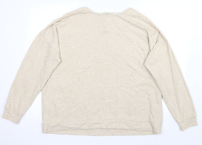 Additional front view of Papaya women’s beige jumper, size UK 18
