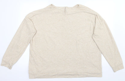 Back view of Papaya women’s beige jumper, size UK 18