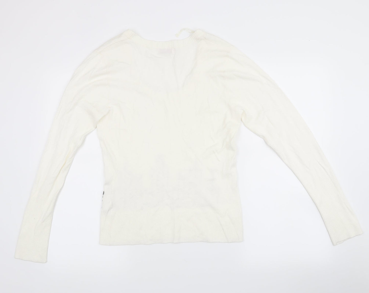 Wallis Womens White   Pullover Jumper Size 14