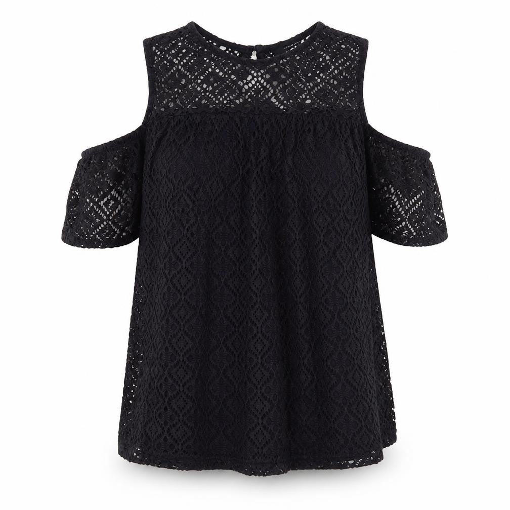 Atmosphere Womens Black Floral  Basic Blouse Size 10