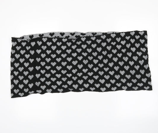 redherring Womens Black    Scarf   - heart pattern