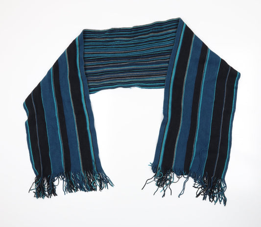 Preworn Mens Blue Striped  Scarf  One Size