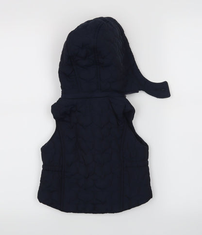 Back view of Gap girls’ blue jacket waistcoat, size 3, years