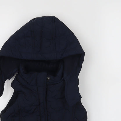 Close-up detail of Gap girls’ blue jacket waistcoat, size 3, years
