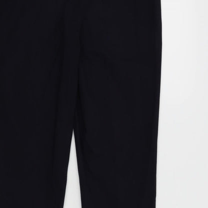 Brand and care label for David Luke women’s blue trousers, size S, 26-inch leg