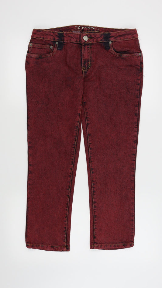 725 Originals Womens Red   Cropped Jeans Size 34 in L25 in