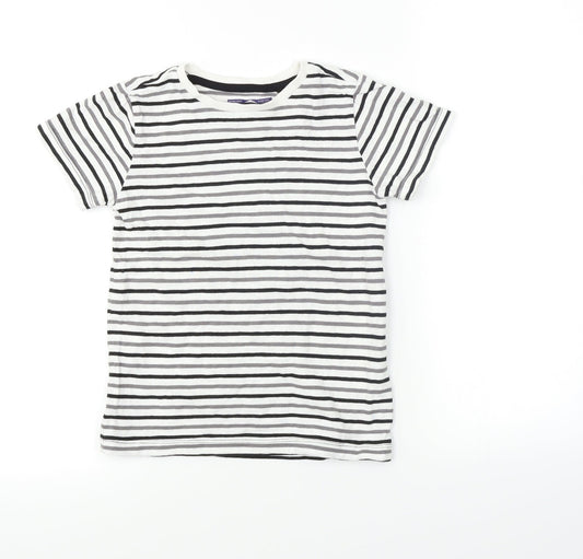 NEXT Boys White Striped  Basic T-Shirt Size 5-6 Years  - Stripey