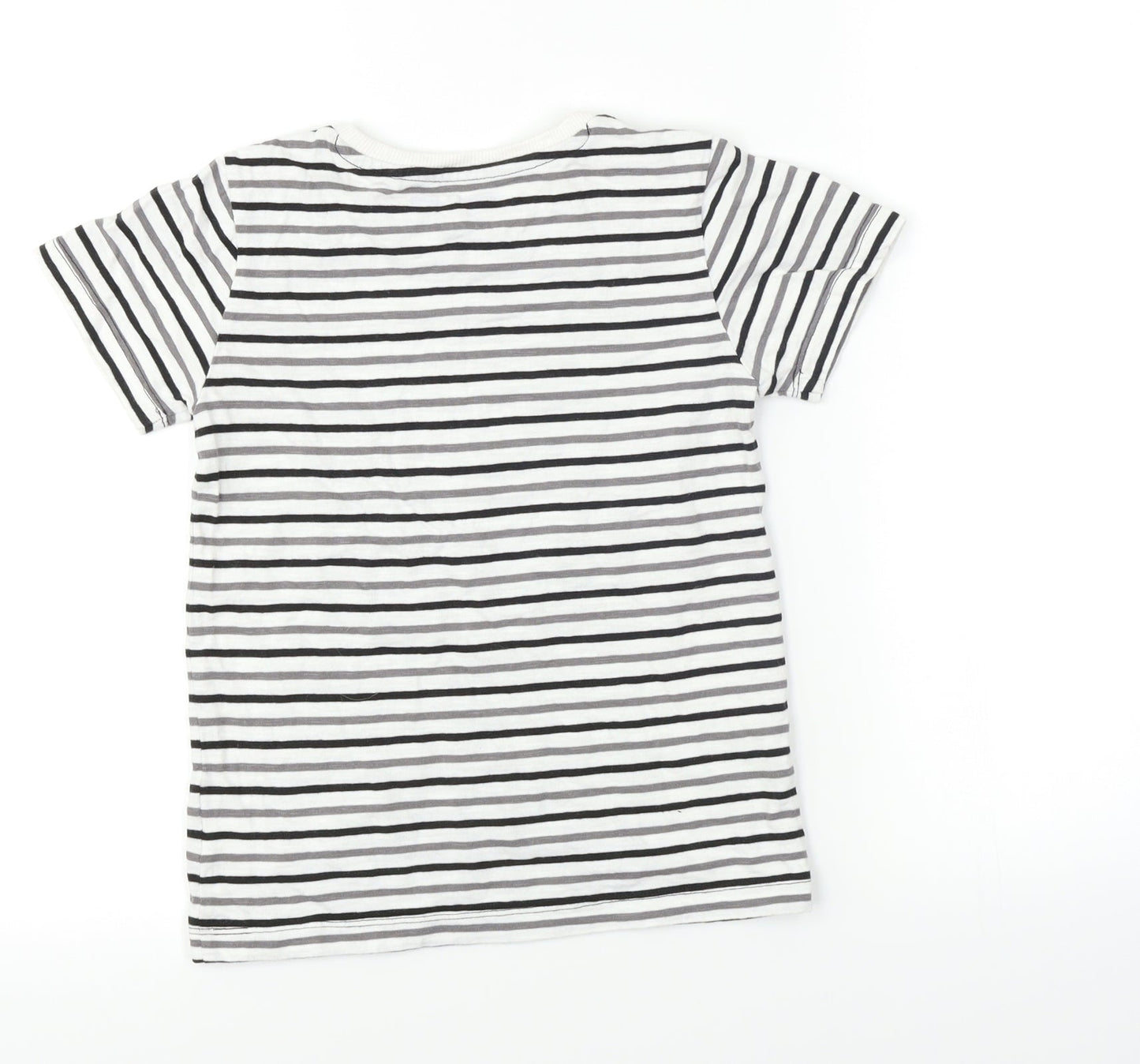 NEXT Boys White Striped  Basic T-Shirt Size 5-6 Years  - Stripey