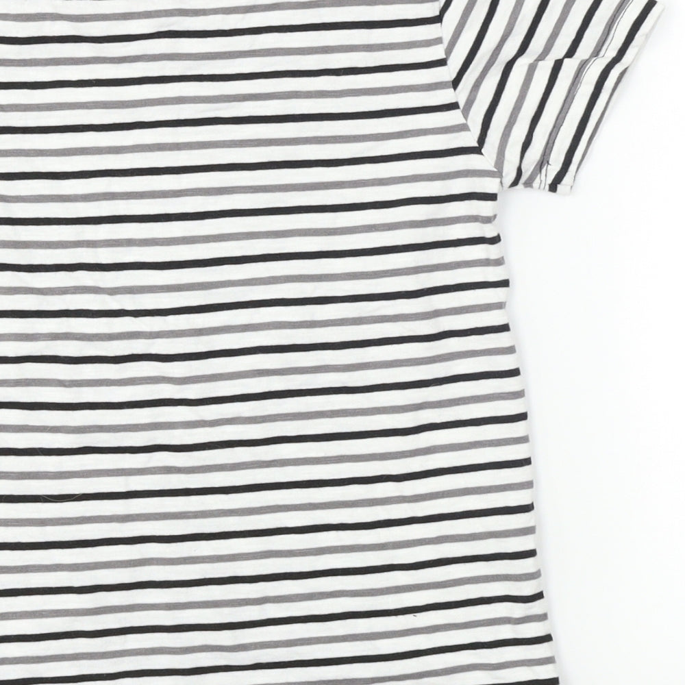 NEXT Boys White Striped  Basic T-Shirt Size 5-6 Years  - Stripey