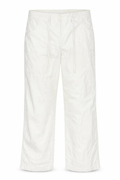 Front view of Vintage Casuals women’s beige trousers, size UK 14, 31-inch leg
