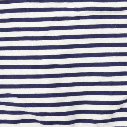 Brand and care label for H&M girls’ white spotted jumper, size 10-11, years - drink design