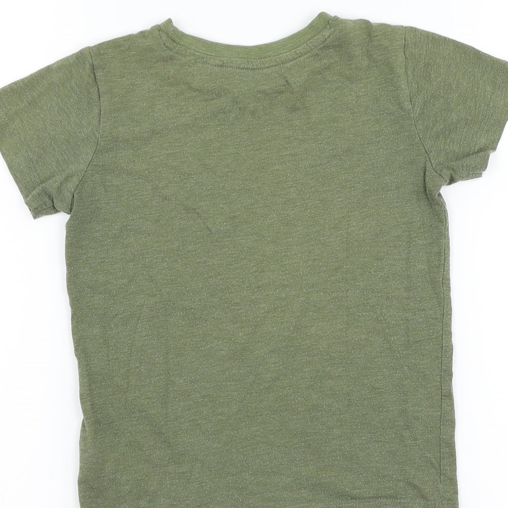 NEXT Boys Green   Basic T-Shirt Size 5 Years  - Good Vibes