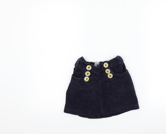 Pumpkin Patch Girls Blue  Corduroy A-Line Skirt Size 7 Years